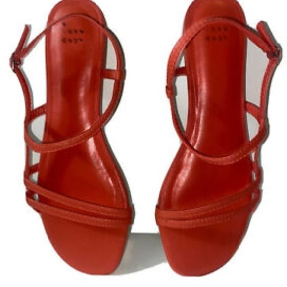 A New Day Kaia Strappy Sandals Coral Red 6 - Picture 4 of 9